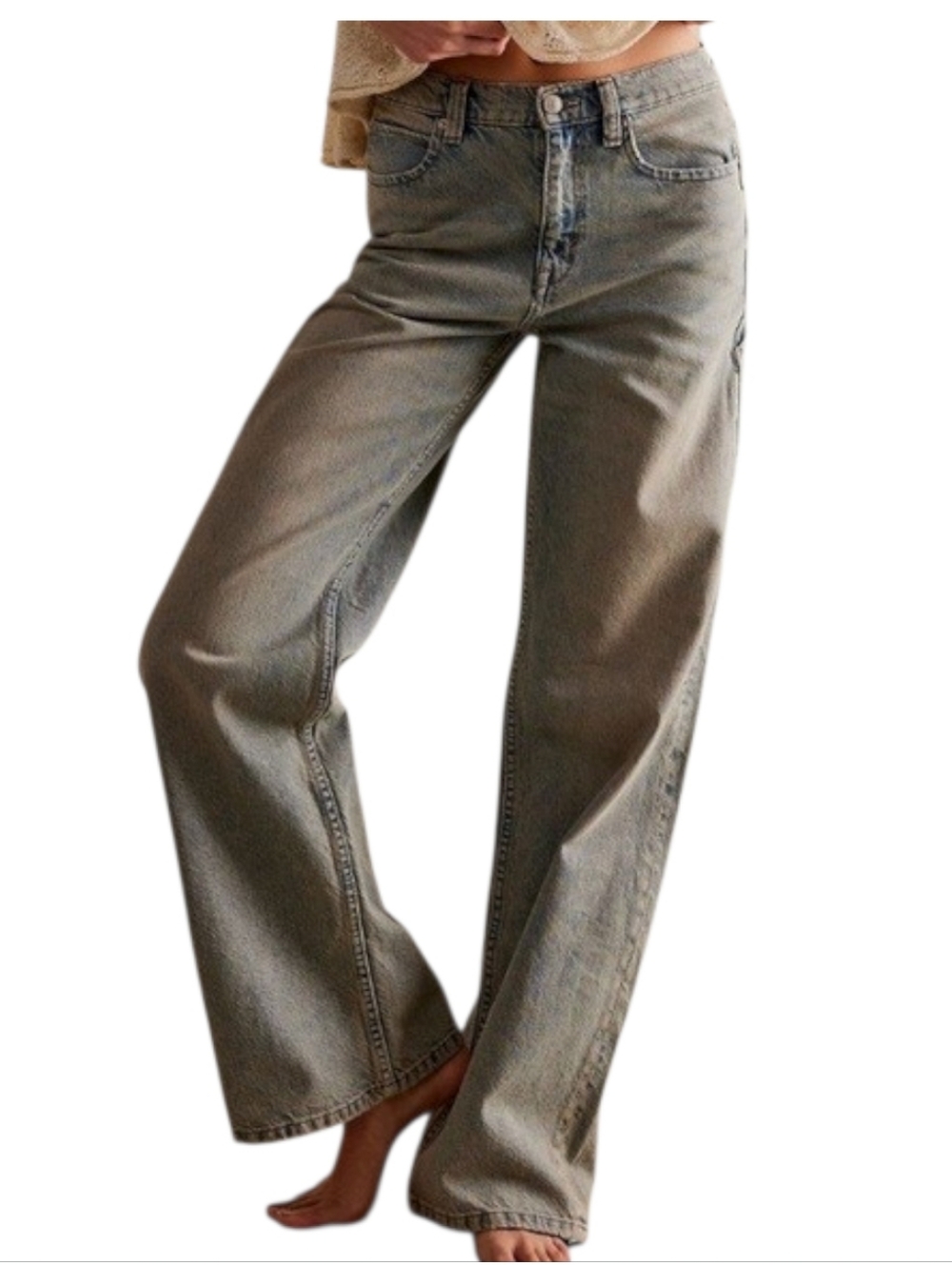 NWT Free People We The Free Tinsley Baggy High Rise Jeans sz 29